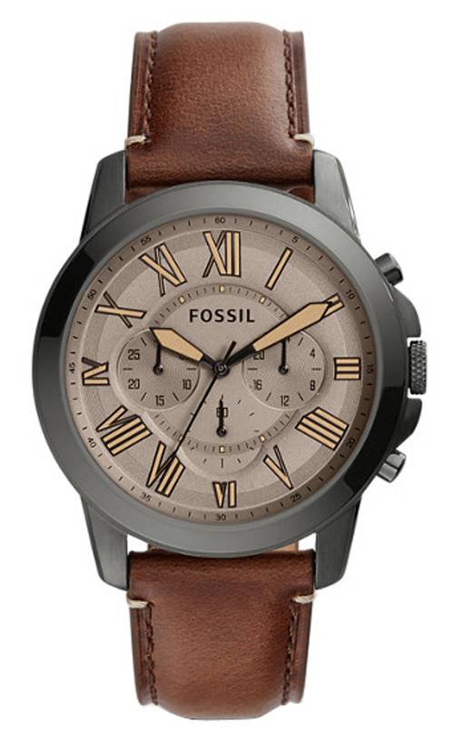 Fossil Grant Chronograph Brown Dial Brown Leather Strap Watch for Men - FS5214 Buy Now By Fossil