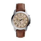 Fossil Grant Chronograph Brown Dial Brown Leather Strap Watch for Men - FS5214 Buy Now By Fossil