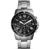 Fossil Grant Sport Chronograph Black Dial Silver Steel Strap Watch for Men - FS5236 Buy Now By Fossil