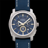 Fossil Machine Chronograph Blue Dial Blue Leather Strap Watch for Men - FS5262 Buy Now By Fossil