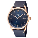 Fossil The Commuter Blue Dial Blue Leather Strap Watch for Men - FS5274 Buy Now By Fossil