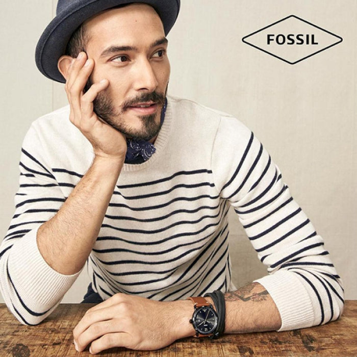 Fossil Commuter Three Hand Date Black Dial Brown Leather Strap Watch for Men - FS5276 Buy Now By Fossil