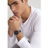 Fossil Townsman Chronograph Black Dial Brown Leather Strap Watch for Men - FS5280 Buy Now By Fossil