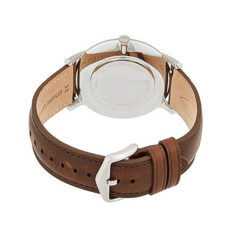Fossil Minimalist Off White Dial Brown Leather Strap Watch for Men - FS5306 Buy Now By Fossil