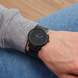 Fossil The Minimalist Black Dial Black Steel Strap Watch for Men - FS5308 Buy Now By Fossil