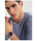 Fossil Commuter Blue Dial Blue Leather Strap Watch for Men - FS5325 Buy Now By Fossil
