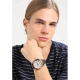 Fossil Grant Chronograph White Dial Brown Leather Strap Watch for Men - FS5344 Buy Now By Fossil