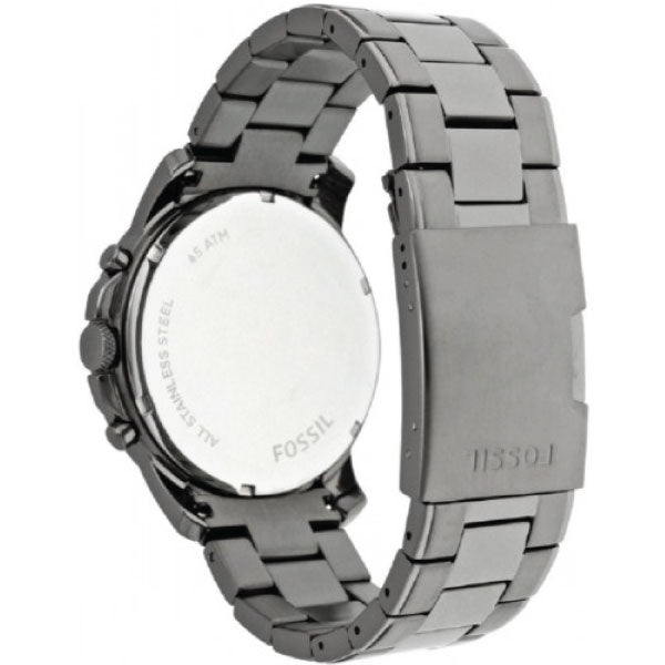 Fossil Townsman Chronograph Black Dial Silver Steel Strap Watch for Men - FS5349 Buy Now By Fossil