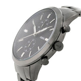 Fossil Townsman Chronograph Black Dial Silver Steel Strap Watch for Men - FS5349 Buy Now By Fossil
