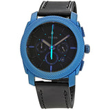 Fossil Machine Chronograph Black Dial Black Leather Strap Watch for Men - FS5361 Buy Now By Fossil