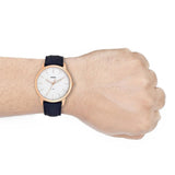 Fossil The Minimalist Slim White Dial Blue Leather Strap Watch for Men - FS5371 Buy Now By Fossil