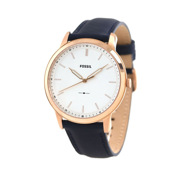 Fossil The Minimalist Slim White Dial Blue Leather Strap Watch for Men - FS5371 Buy Now By Fossil