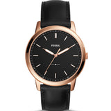 Fossil The Minimalist Black Dial Black Leather Strap Watch for Men - FS5376 Buy Now By Fossil
