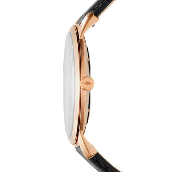 Fossil The Minimalist Black Dial Black Leather Strap Watch for Men - FS5376 Buy Now By Fossil