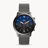 Fossil Neutra Chronograph Blue Dial Silver Mesh Bracelet Watch for Men - FS5383 Buy Now By Fossil