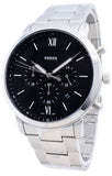 Fossil Neutra Chronograph Black Dial Silver Steel Strap Watch for Men - FS5384 Buy Now By Fossil