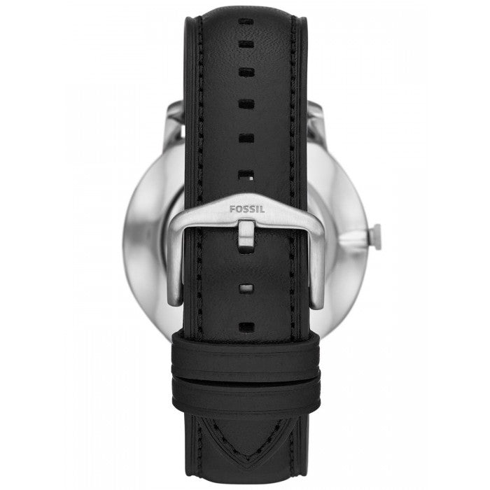 Fossil The Minimalist Three Hand Black Dial Black Leather Strap Watch for Men - FS5398 Buy Now By Fossil