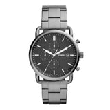 Fossil The Commuter Black Dial Grey Steel Strap Watch for Men - FS5400 Buy Now By Fossil