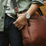 Fossil The Commuter White Dial Brown Leather Strap Watch for Men - FS5402 Buy Now By Fossil