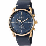 Fossil The Commuter Blue Dial Blue Leather Strap Watch for Men - FS5404 Buy Now By Fossil