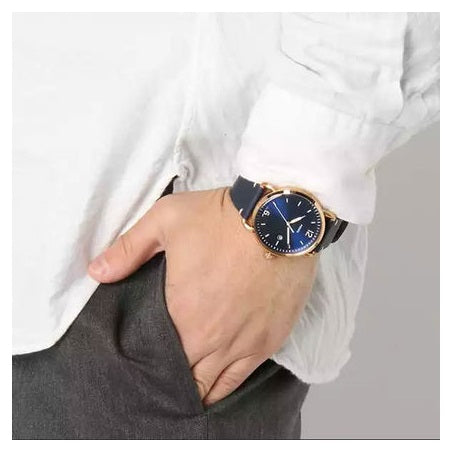 Fossil The Commuter Blue Dial Blue Leather Strap Watch for Men - FS5404 Buy Now By Fossil