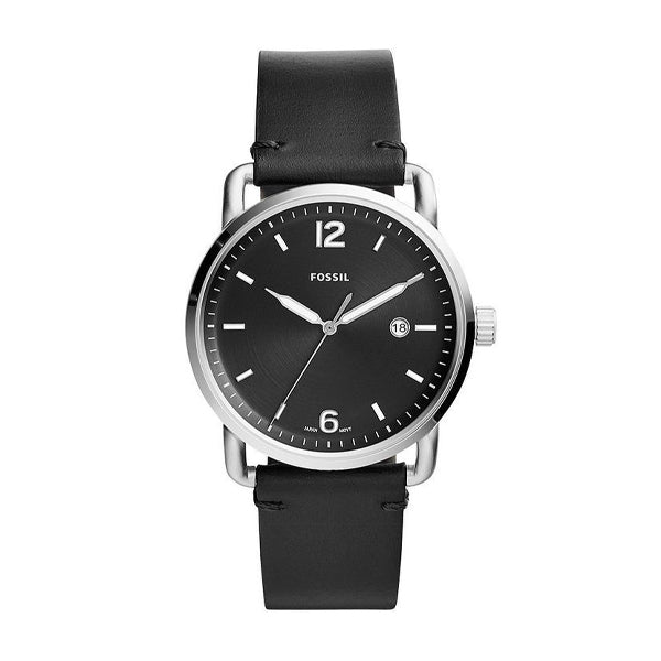 Fossil The Commuter Black Dial Black Leather Strap Watch for Men - FS5406 Buy Now By Fossil