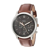 Fossil Neutra Chronograph Black Dial Brown Leather Strap Watch for Men - FS5408 Buy Now By Fossil