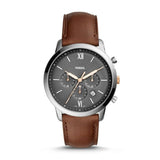 Fossil Neutra Chronograph Black Dial Brown Leather Strap Watch for Men - FS5408 Buy Now By Fossil
