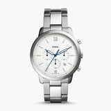 Fossil Neutra Chronograph White Dial Silver Steel Strap Watch for Men - FS5433 Buy Now By Fossil