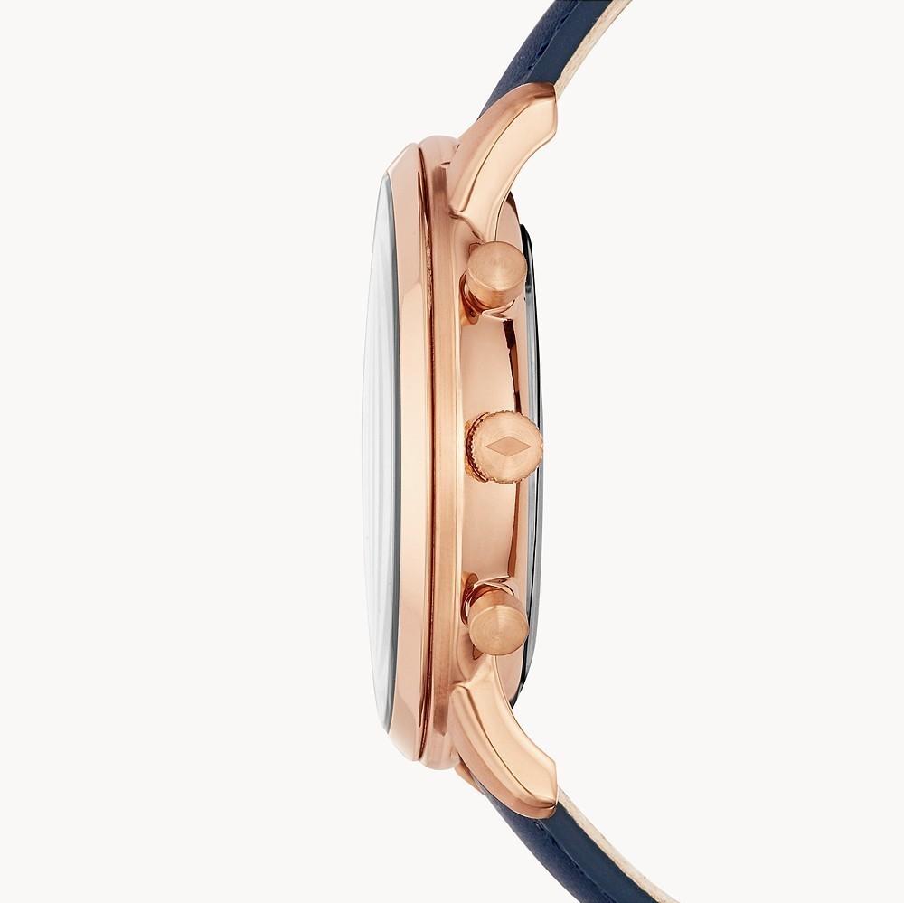 Fossil Neutra Chronograph Blue Dial Blue Leather Strap Watch for Men - FS5454 Buy Now By Fossil