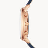 Fossil Neutra Chronograph Blue Dial Blue Leather Strap Watch for Men - FS5454 Buy Now By Fossil