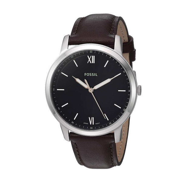 Fossil The Minimalist 3H Black Dial Brown Leather Strap Watch for Men - FS5464 Buy Now By Fossil