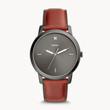 Fossil The Minimalist 3H Grey Dial Brown Leather Strap Watch for Men - FS5479 Buy Now By Fossil
