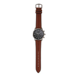 Fossil Townsman Chronograph Gray Dial Brown Leather Strap Watch for Men - FS5522 Buy Now By Fossil