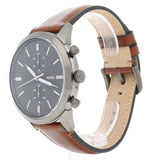 Fossil Townsman Chronograph Black Dial Brown Leather Strap Watch for Men - FS5280 Buy Now By Fossil