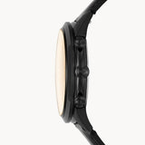 Fossil Goodwin Chronograph Black Dial Black Leather Strap Watch for Men - FS5585 Buy Now By Fossil