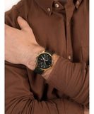 Fossil Townsman Chronograph Green Dial Green Leather Strap Watch for Men - FS5599 Buy Now By Fossil