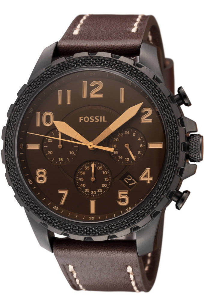 Fossil Bowman Chronograph Brown Dial Brown Leather Strap Watch for Men - FS5601 Buy Now By Fossil