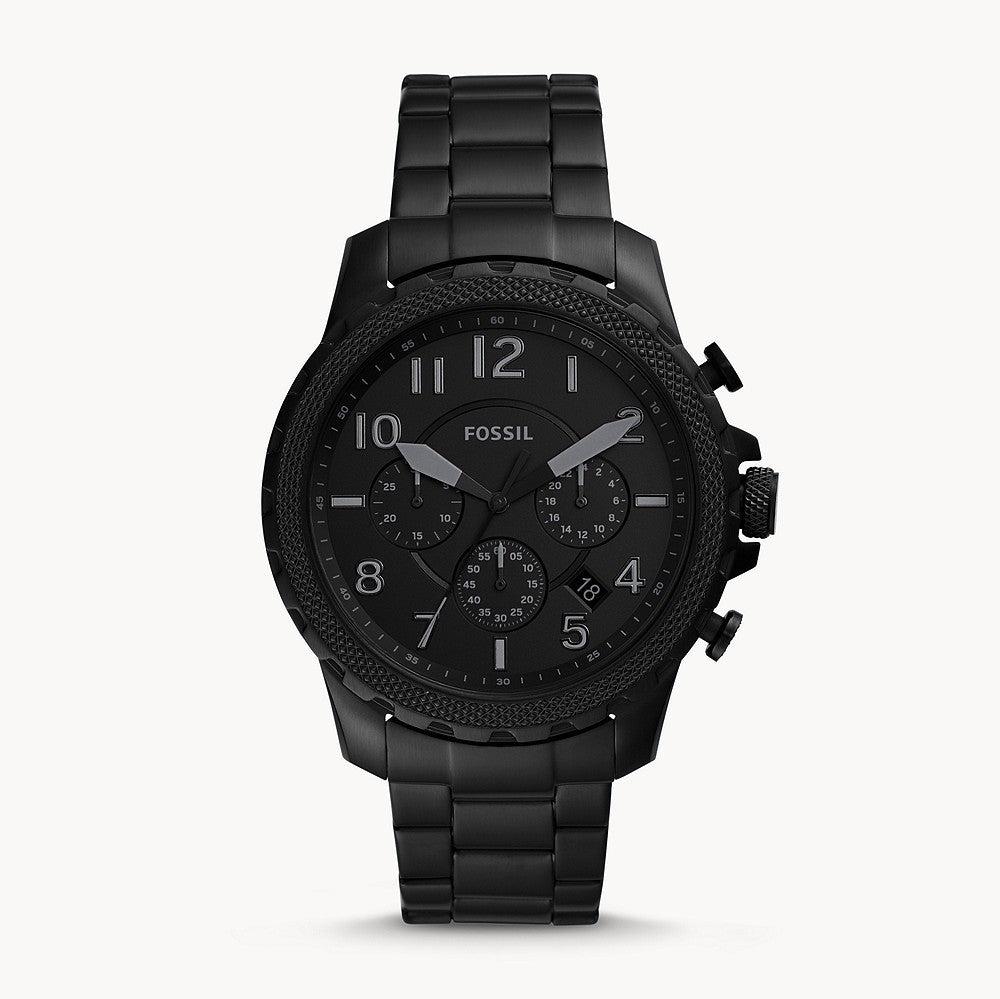 Fossil Bowman Chronograph Black Dial Black Steel Strap Watch for Men - FS5603 Buy Now By Fossil
