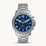 Fossil Bowman Chronograph Blue Dial Silver Steel Strap Watch for Men - FS5604 Buy Now By Fossil