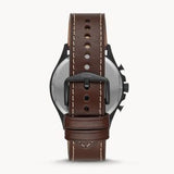 Fossil Forrester Chronograph Black Dial Brown Leather Strap Watch for Men - FS5608 Buy Now By Fossil