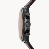 Fossil Forrester Chronograph Black Dial Brown Leather Strap Watch for Men - FS5608 Buy Now By Fossil