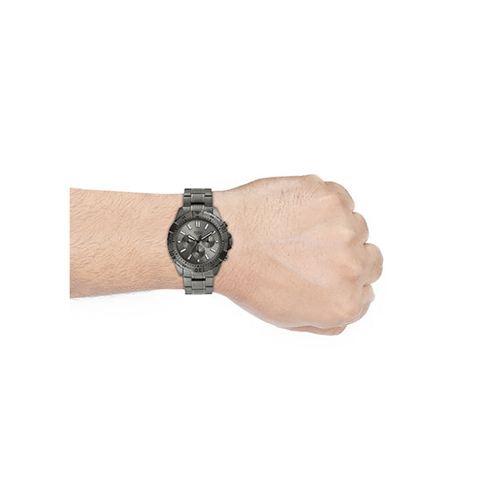 Fossil Garrett Chronograph Grey Dial Grey Steel Strap Watch for Men - FS5621 Buy Now By Fossil