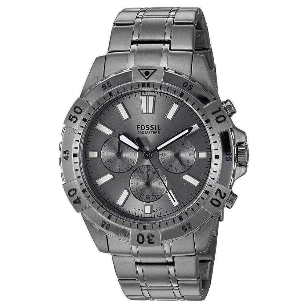 Fossil Garrett Chronograph Grey Dial Grey Steel Strap Watch for Men - FS5621 Buy Now By Fossil