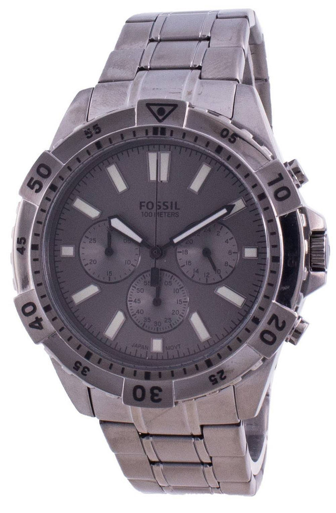 Fossil Garrett Chronograph Grey Dial Grey Steel Strap Watch for Men - FS5621 Buy Now By Fossil