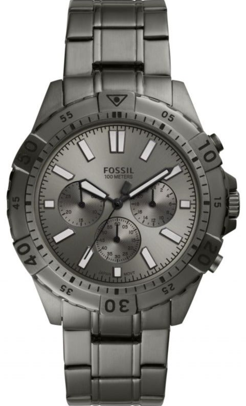 Fossil Garrett Chronograph Grey Dial Grey Steel Strap Watch for Men - FS5621 Buy Now By Fossil