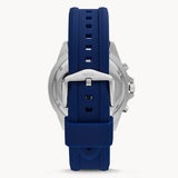 Fossil Garrett Chronograph Blue Dial Blue Rubber Strap Watch for Men - FS5709 Buy Now By Fossil