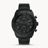 Fossil Bronson Chronograph Black Dial Black Steel Strap Watch for Men - FS5712 Buy Now By Fossil
