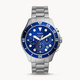 Fossil FB-03 Chronograph Blue Dial Silver Steel Strap Watch for Men - FS5724 Buy Now By Fossil