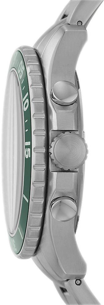 Fossil FB-03 Chronograph Green Dial Silver Steel Strap Watch for Men - FS5726 Buy Now By Fossil